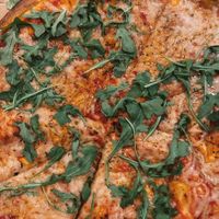 large simple pie w veg cheese and arugula at Blaze Pizza in Winter Park