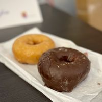 Double Dipped Chocolate Vegan Cakee  at DK's Donuts & Bakery in Santa Monica