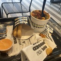 Mac n chz with mushroom bacn, chicky fingers  at Beatnic - Back Bay in Boston