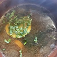 Miso soup  at Lo de Ponxe En El Kinto Pino in Valencia