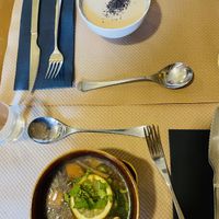Cauliflower cold cream, miso soup  at Lo de Ponxe En El Kinto Pino in Valencia
