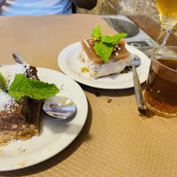 Chocolate tort and fig tort   at Lo de Ponxe En El Kinto Pino in Valencia