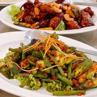 Long bean and sweet sour mock chicken   at Yes Natural Restaurant 悦意坊 in Central Singapore
