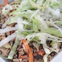 Olive Fried Rice $7 in environmental friendly take away box at Yes Natural Restaurant 悦意坊 in Central Singapore