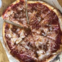 Vegan pizza with the spicy vegan chorizo at Blaze Pizza in Novi