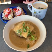 The vegan loco moco is the stuff dreams are made of. at Vibe in Hilo