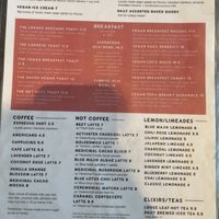 Menu back  at Vibe in Hilo