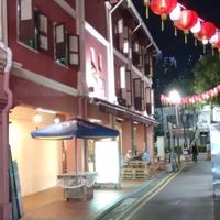 Saga street view at night at Eight Treasures Vegetarian 八宝素食馆 in Central Singapore