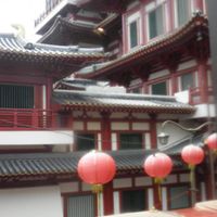 The nearby Buddha Temple at Eight Treasures Vegetarian 八宝素食馆 in Central Singapore