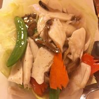 Stir fry konjac mock meat dish at Eight Treasures Vegetarian 八宝素食馆 in Central Singapore