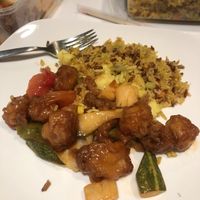 Sweet and sour and pineapple rice! at Eight Treasures Vegetarian 八宝素食馆 in Central Singapore