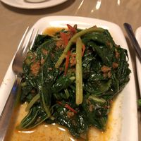 Sambal sweet potato leaves at Eight Treasures Vegetarian 八宝素食馆 in Central Singapore