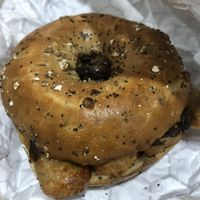 Vegan sausage and mushroom bagel  at NCL - The Naked Deli - Departure Lounge in Newcastle Upon Tyne