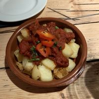 Vegan Patatas Bravas  at Bar eS Ambleside in Ambleside