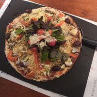 Vegan Leggera Giardiniera. 5/5 pizza with a salad hole 😁 at Pizza Express in Paphos
