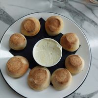 Dough balls with vegan garlic butter at Pizza Express in Paphos