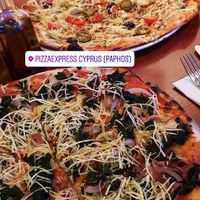 Pizzas with vegan cheese at Pizza Express in Paphos