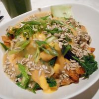 green poutine at Fresh Kitchen + Juice Bar in Toronto