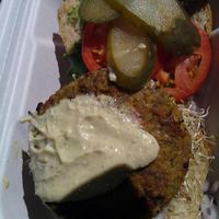 veggie burger to-go at Fresh Kitchen + Juice Bar in Toronto