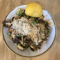 Miso Chili Crisp Brussels (Fall/Winter Feature)  at Fresh Kitchen + Juice Bar in Toronto