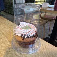 Strawberry Matcha Cupcake by Bunner’s Bakeshop (Fall/Winter Feature )  at Fresh Kitchen + Juice Bar in Toronto