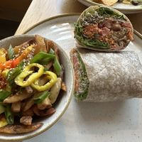 Buffalo Wrap with Dragon Friess  at Fresh Kitchen + Juice Bar in Toronto
