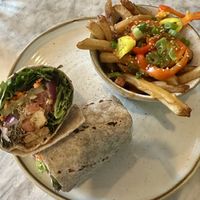 Clubhouse Wrap with Dragon Fries  at Fresh Kitchen + Juice Bar in Toronto