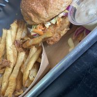 Crispy chikn sandwich  at Leaf and Seed in Toledo