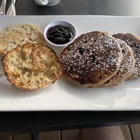 Blueberry pancakes  at The Causeway in Spruce Head