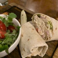 Vegan lobster wrap  at The Causeway in Spruce Head