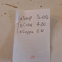 Yes thats the total bill! at Handley Organics in Ledbury