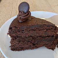 Chocolate cake (vegan) at Handley Organics in Ledbury