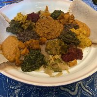 Injera veggie mix (a plate for two persons)  at Kilimanjaro in Amsterdam