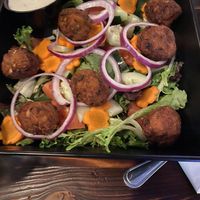 Vegan crab cake salad! at A Better Place in Woodbury