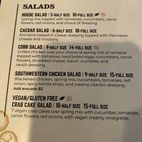 Updated menu  at A Better Place in Woodbury