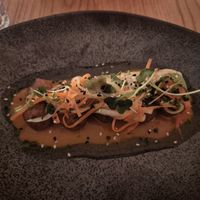 Smoked tofu - garnishing doesn't make it a good dish. Was underwhelming at Gut in Barcelona