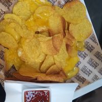 Vegan Nachos with vegan cheese and salsa at Coffee House in Salzburg