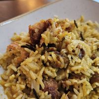 Vegan curry at The Barley Mow in London