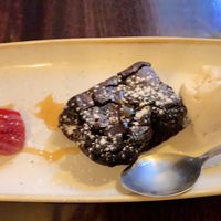 Vegan brownie & dairy free ice cream  at The Barley Mow in London
