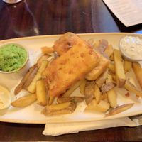 Tofish and chips  at The Barley Mow in London