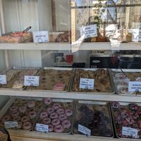 Display case at Rise Authentic Baking Co in Grand Rapids
