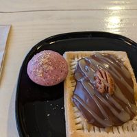 Blueberry pie donut hole / Turtle Yum Tart at Rise Authentic Baking Co in Grand Rapids