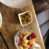 With humus and granola   at Berge in Garmisch Partenkirchen