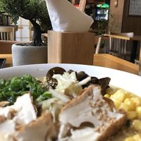 Vegan ramen w soft tofu at Ramen Kintaro in Santiago