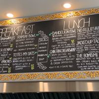 Menu at The Dandelion in Calgary