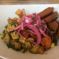Dill it Scramble w/Beyond Meat Sausage - 22 June 2019 at The Dandelion in Calgary