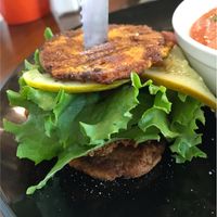 Burger at The Dandelion in Calgary