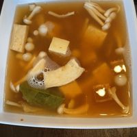 Tom yum soup  at Lotus Vegan in North Hollywood