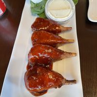 BBQ wings  at Lotus Vegan in North Hollywood