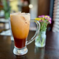 Thai Iced Tea with Soy Milk   at Lotus Vegan in North Hollywood